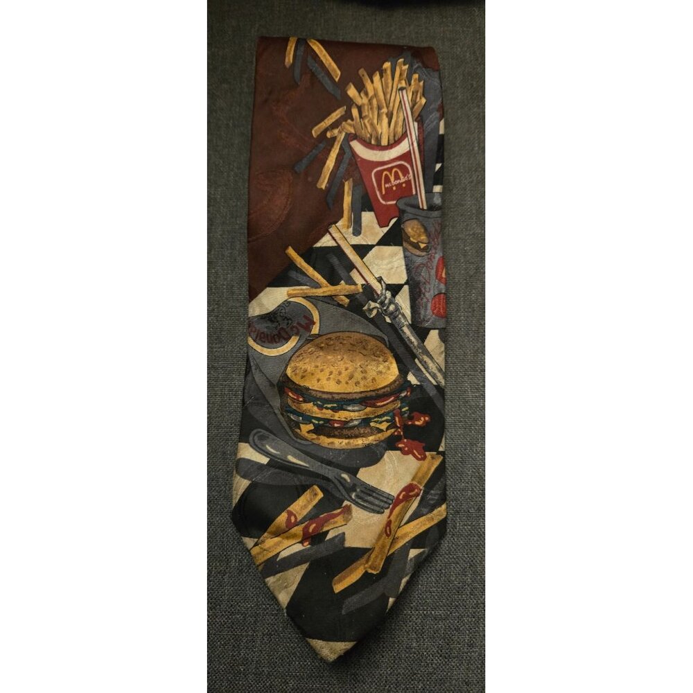 McDonald's Vintage Tie Big Mac French Fries Ronald McDonald Happy Meal